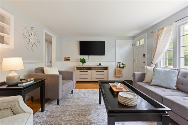 After a day of adventure, settle into the soft sofa in our welcoming living area, it’s the heart of the home!