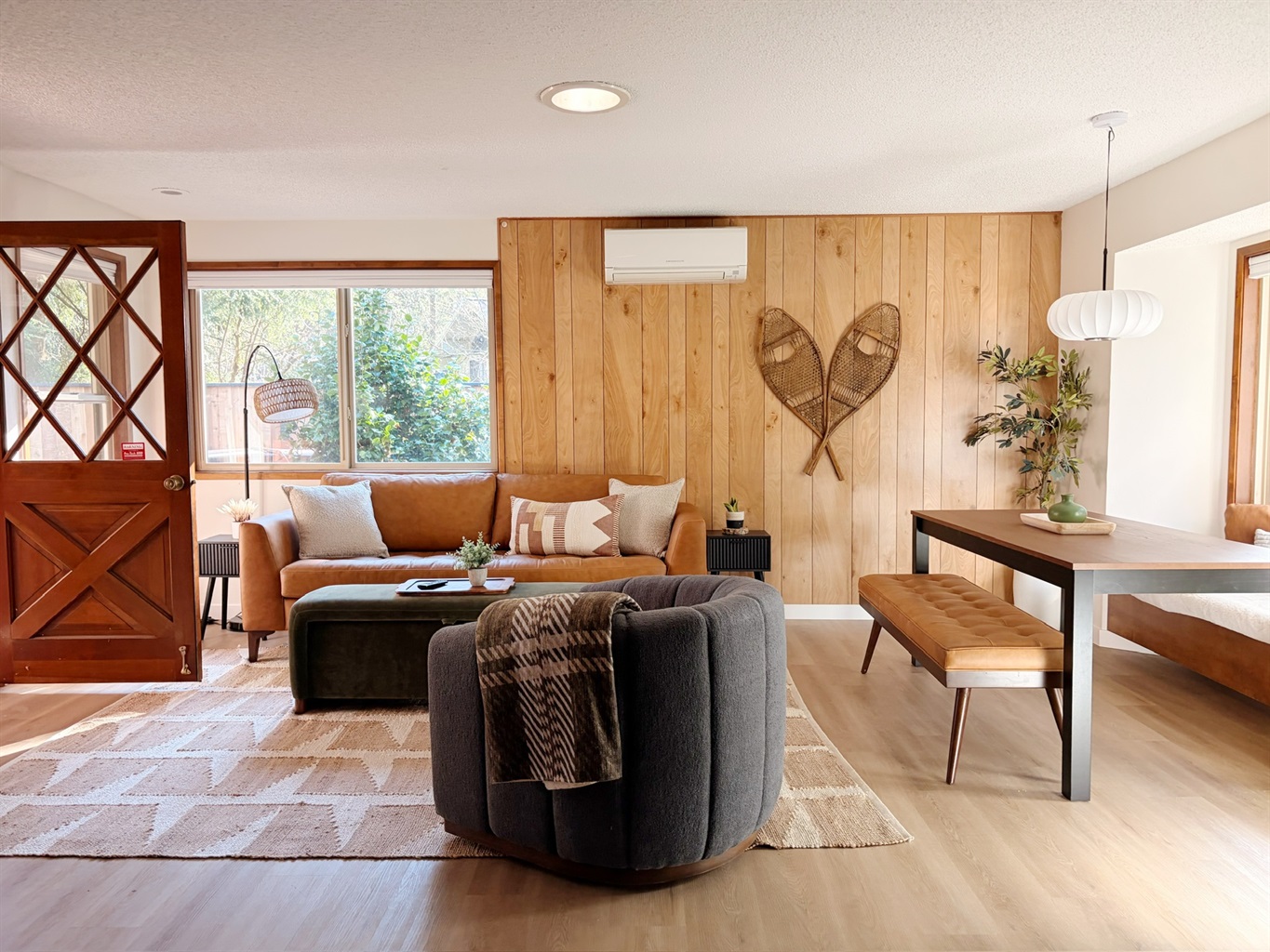 Creekside living room/dining area