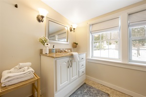 Bathroom vanity with decoration