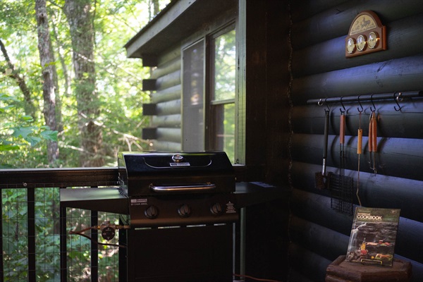 Grill station in screened porch