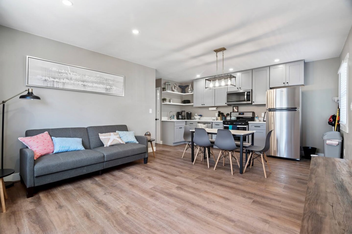 Living room and Kitchen