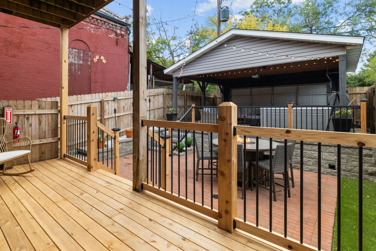 Step outside of the family room for a view from the back porch