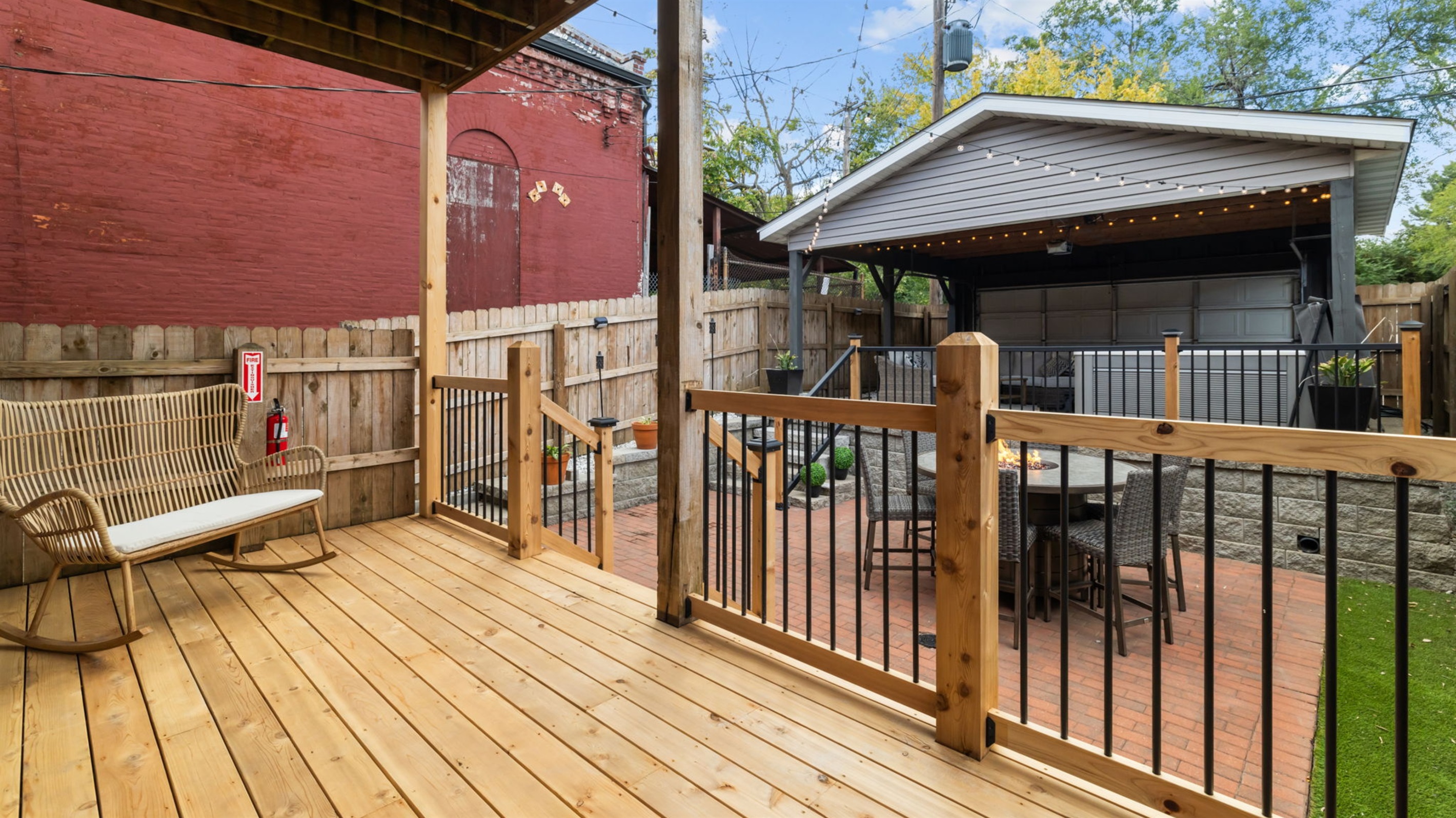 Step outside of the family room for a view from the back porch