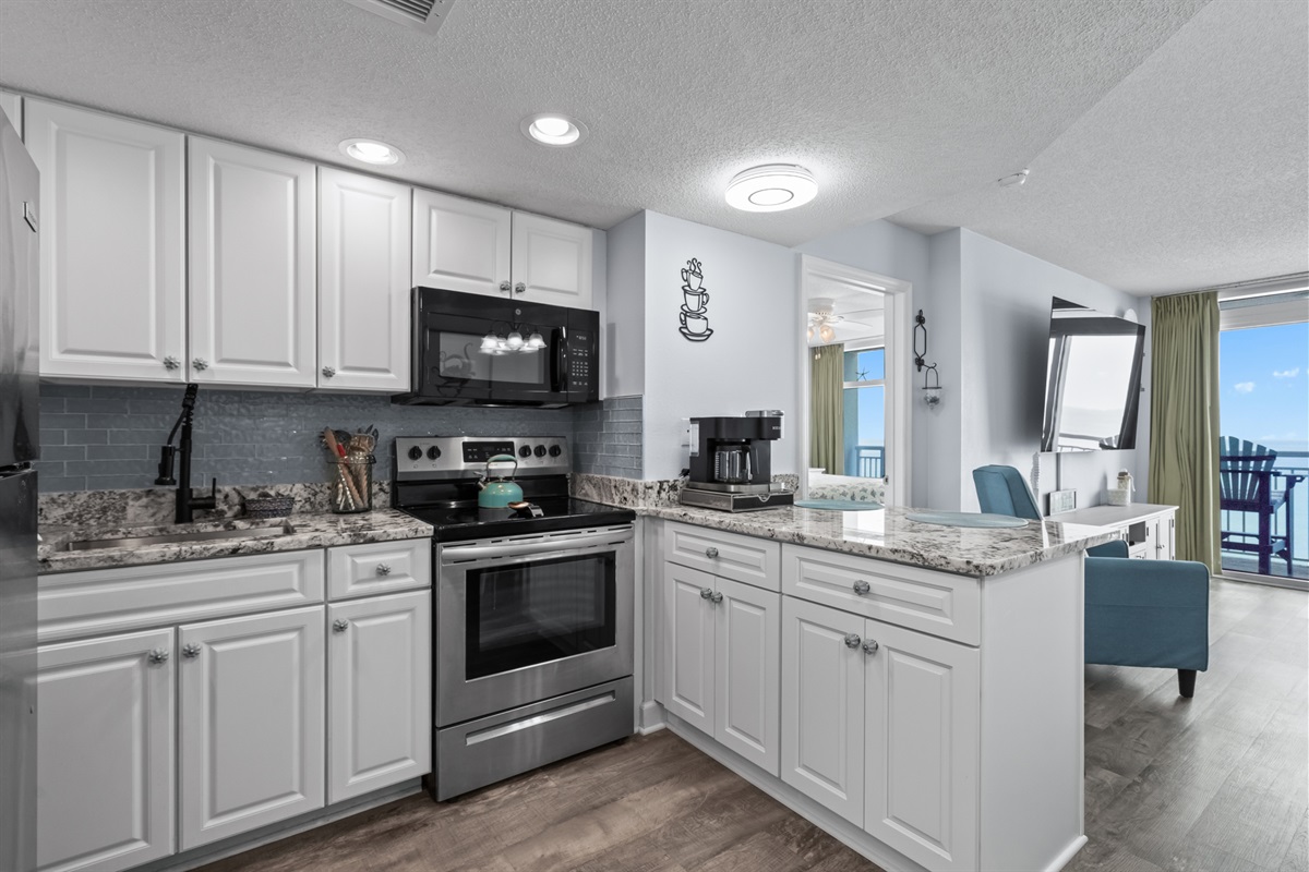 Granite Countertops and Plenty of Storage