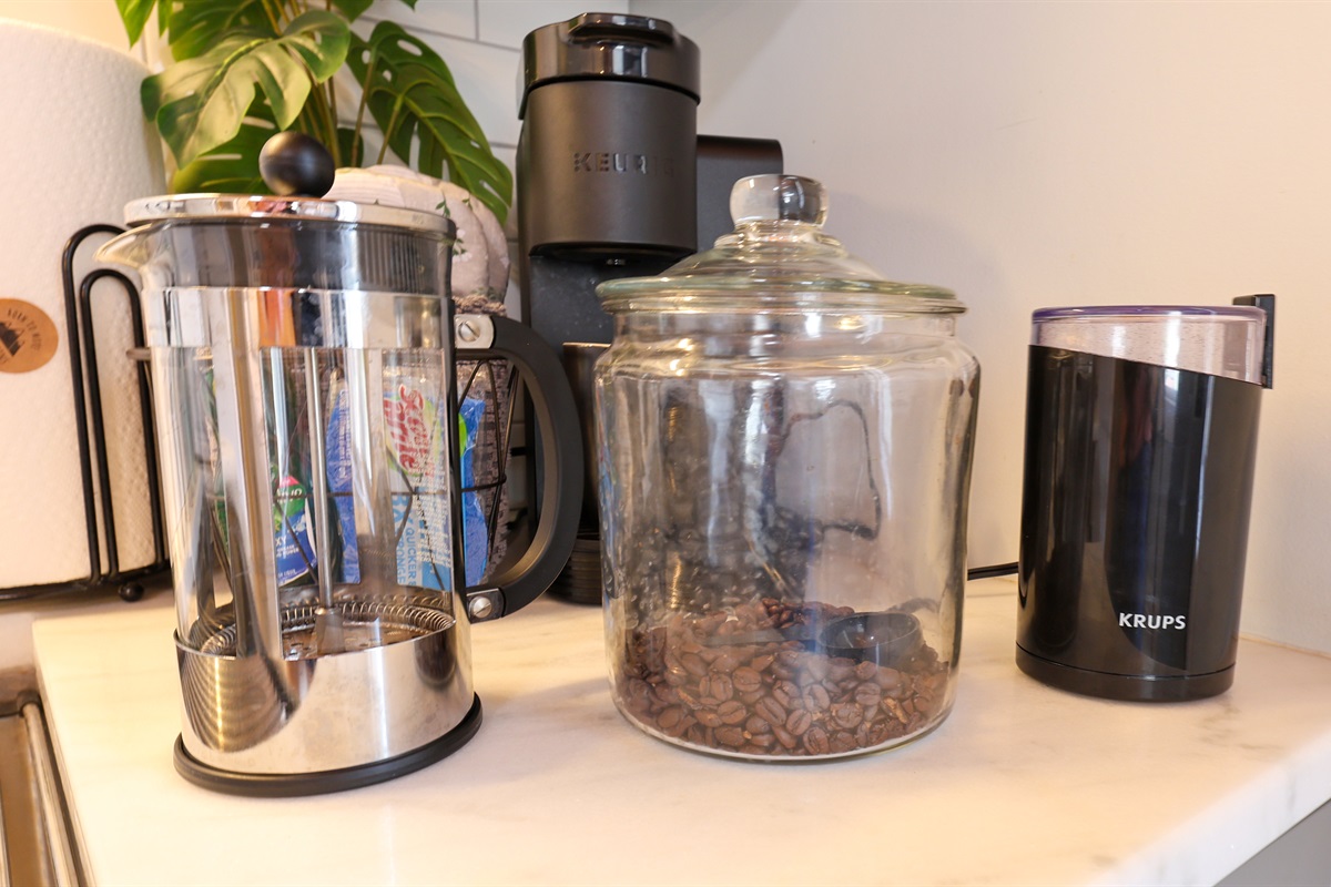 Coffee- french press and grinder