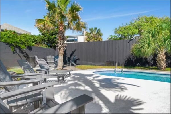 Private, heated, fenced pool