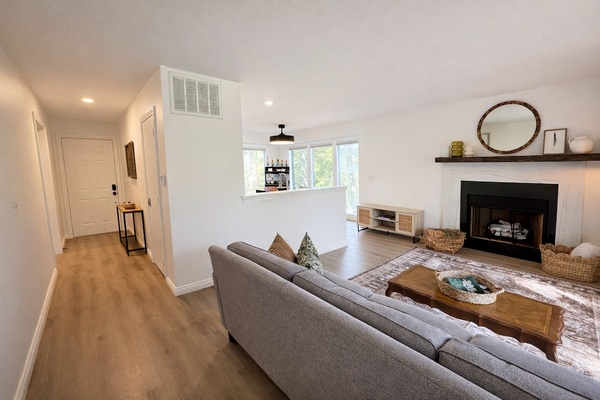 Another view of the airy, light-filled living space.