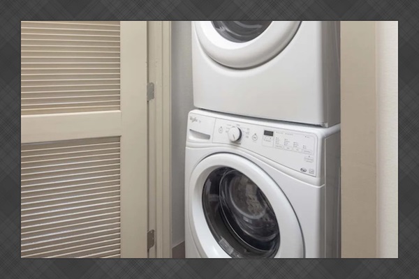 Full size washer and dryer.