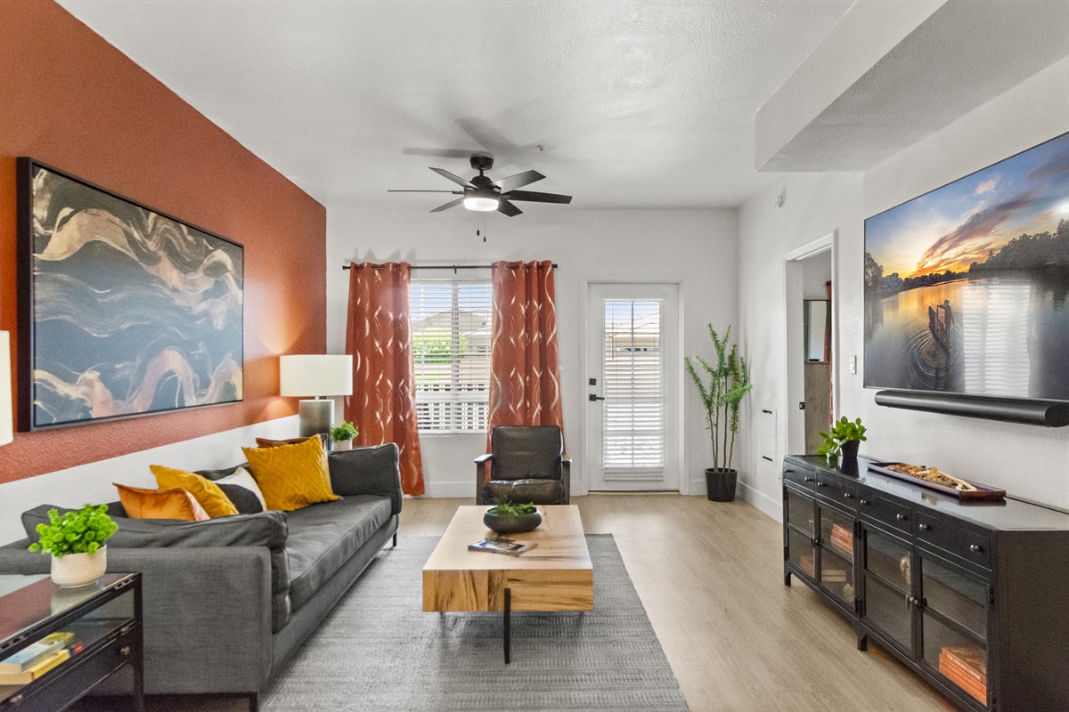 🌟 Thoughtfully curated furnishings for living room create a warm and welcoming environment.