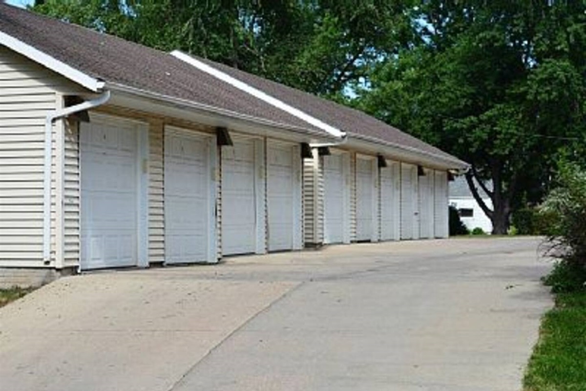 Single garage to use with garage door opener.