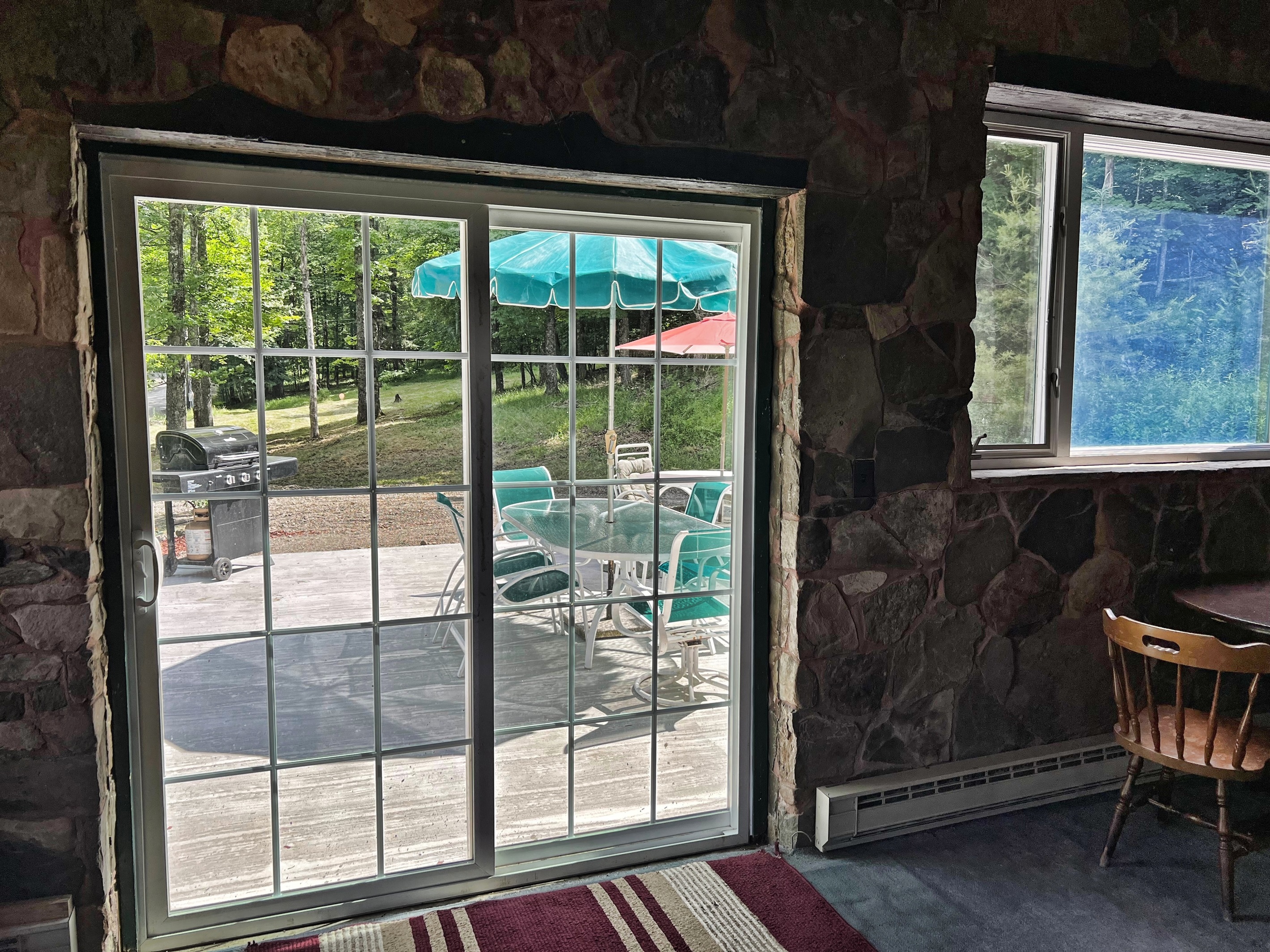 Sliding door from great room to patio area.