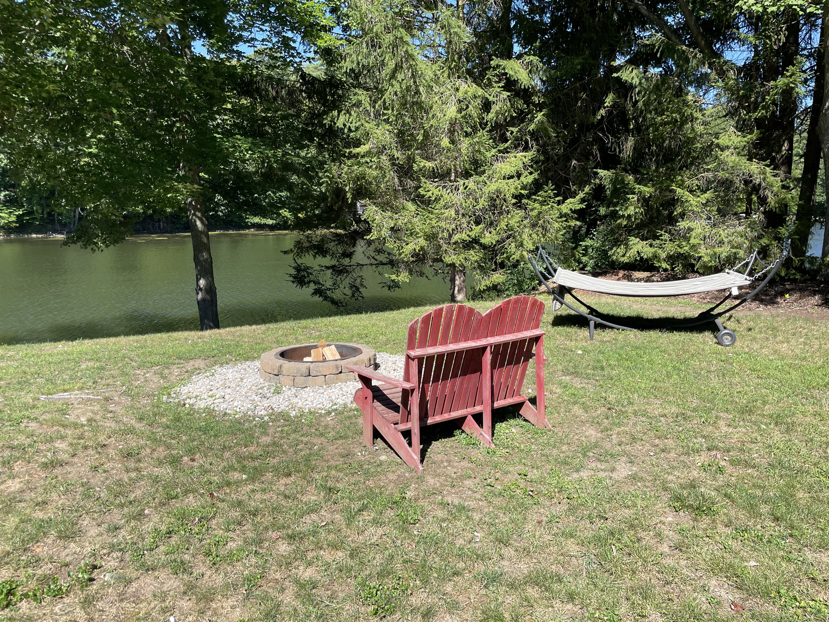 Firepit and hammock