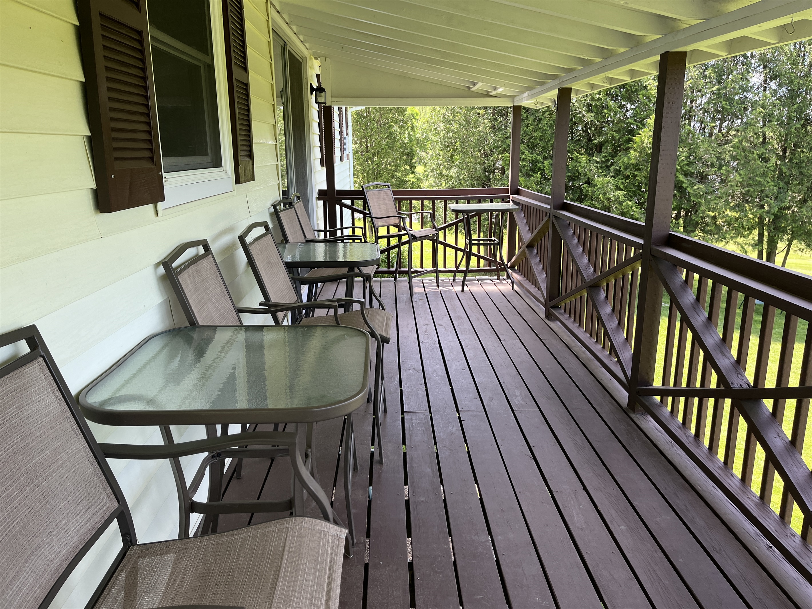 Balcony off kitchen overlooking the winding river