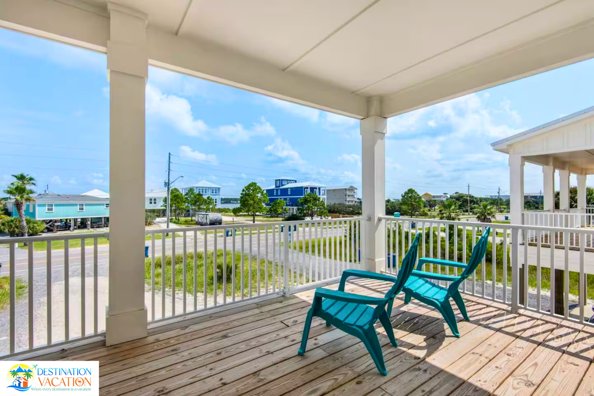 A peaceful deck made for morning coffee.
