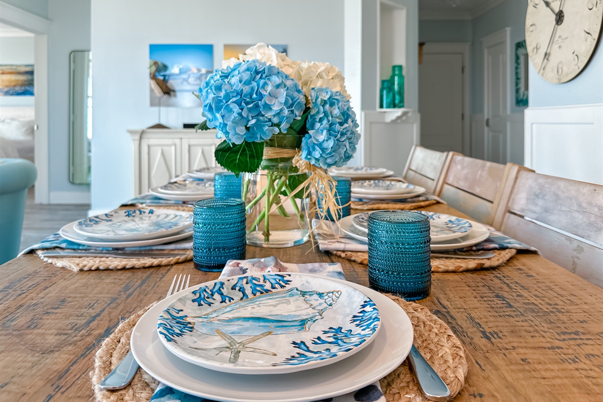 Set up a beautiful group meal here!
