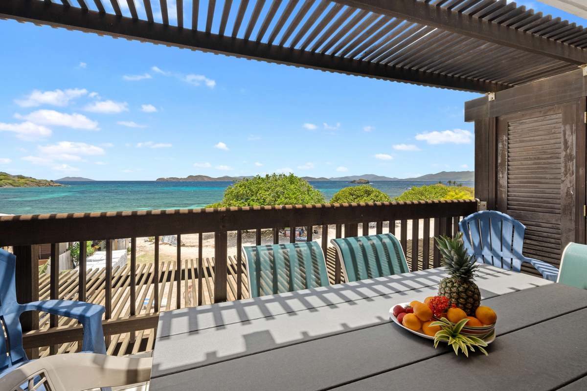 Stretching views of the beach and sparkling Caribbean Sea await just outside.