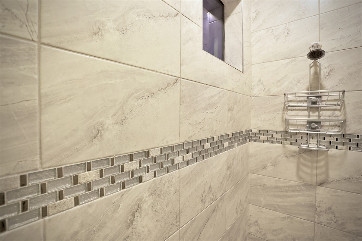 Large walk-in shower