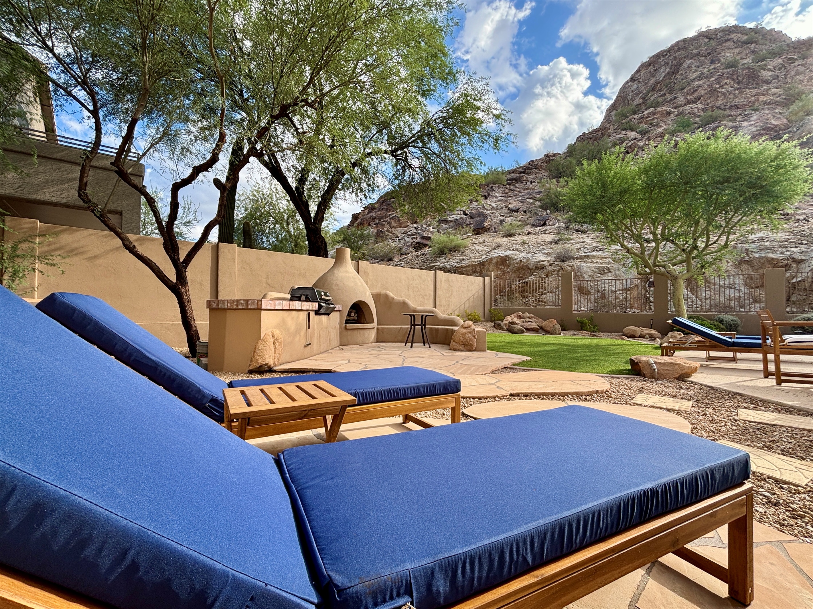 One set of back yard loungers