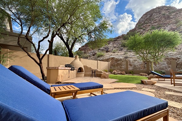 One set of back yard loungers