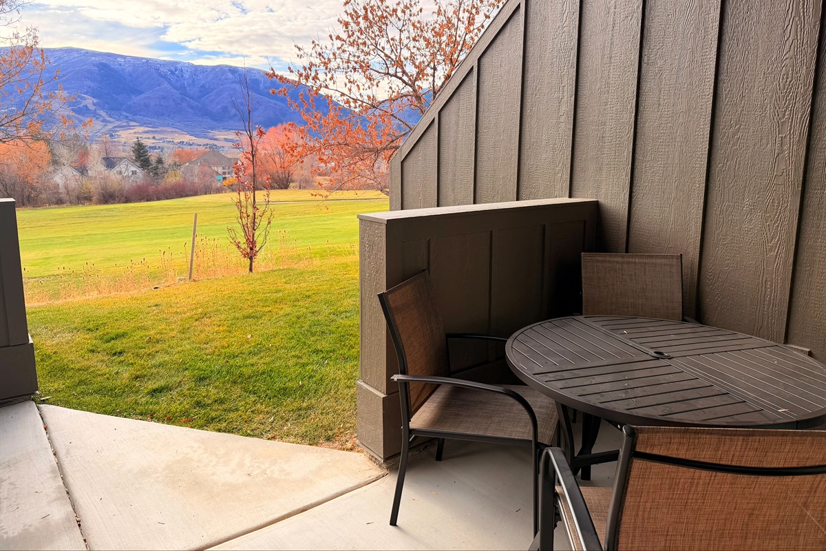 A private patio for friends and family.