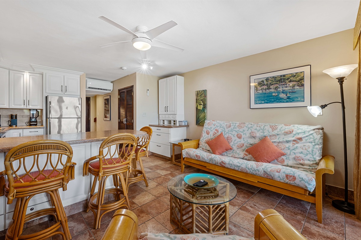 Living room with plenty of seating space