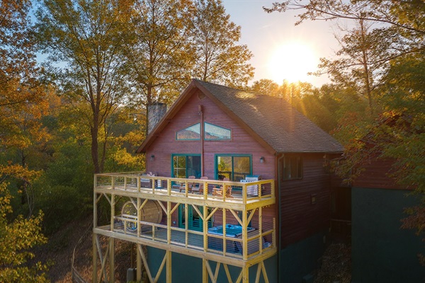 4 bedrooms, 3.5 baths, two decks (private sauna & hot tub), and detached game room to spread out.