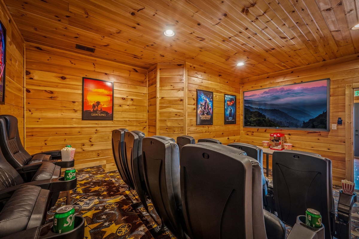 Enjoy movies on the 85" Roku TV