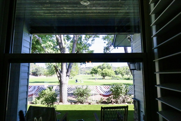 kitchen view of golf course