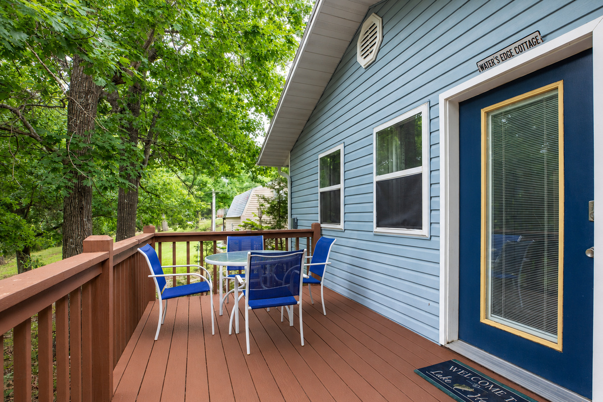 Patio deck seating - hot tub coming soon!