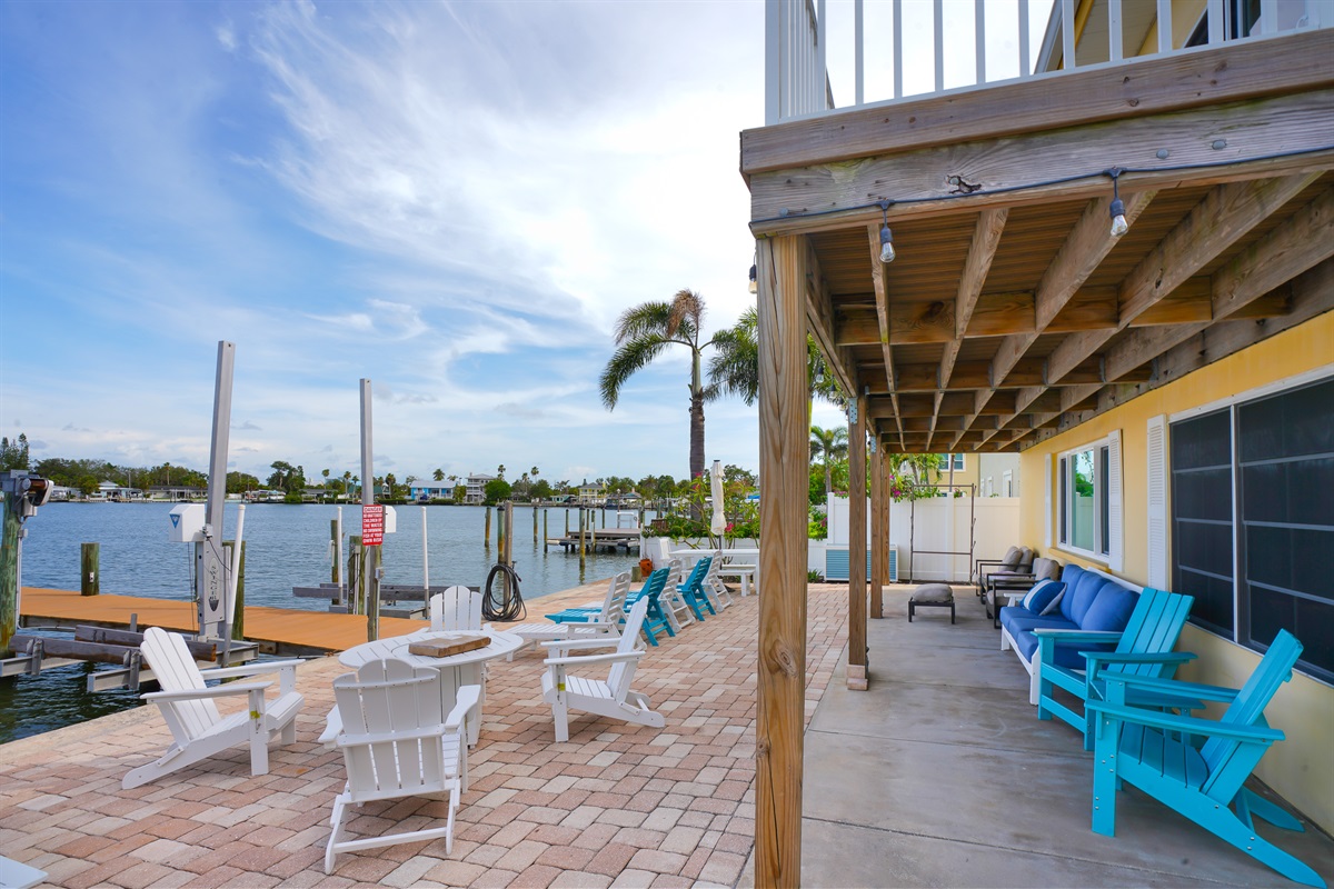 Oceanside patio and dock
