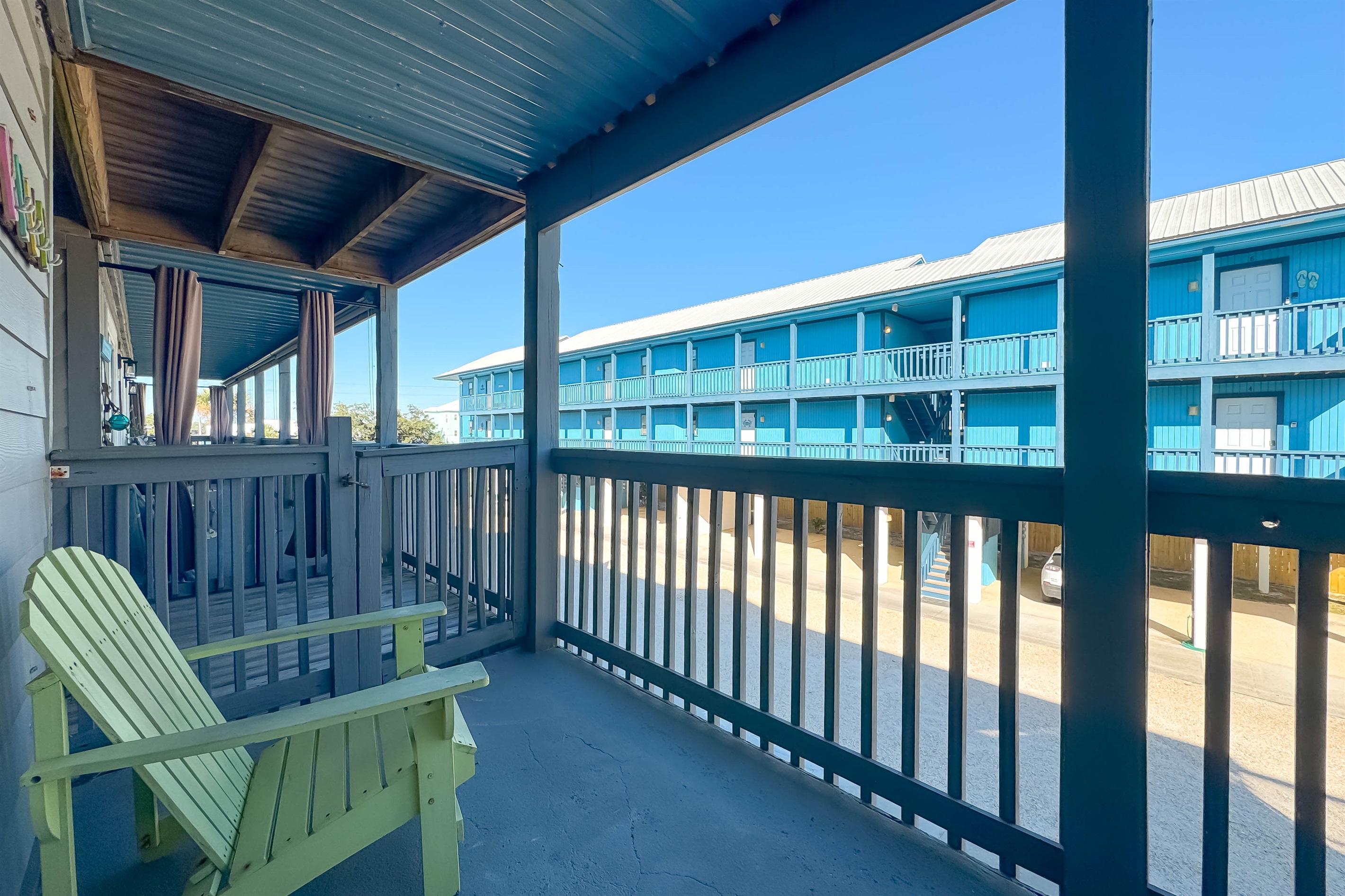 Porch with safety gate