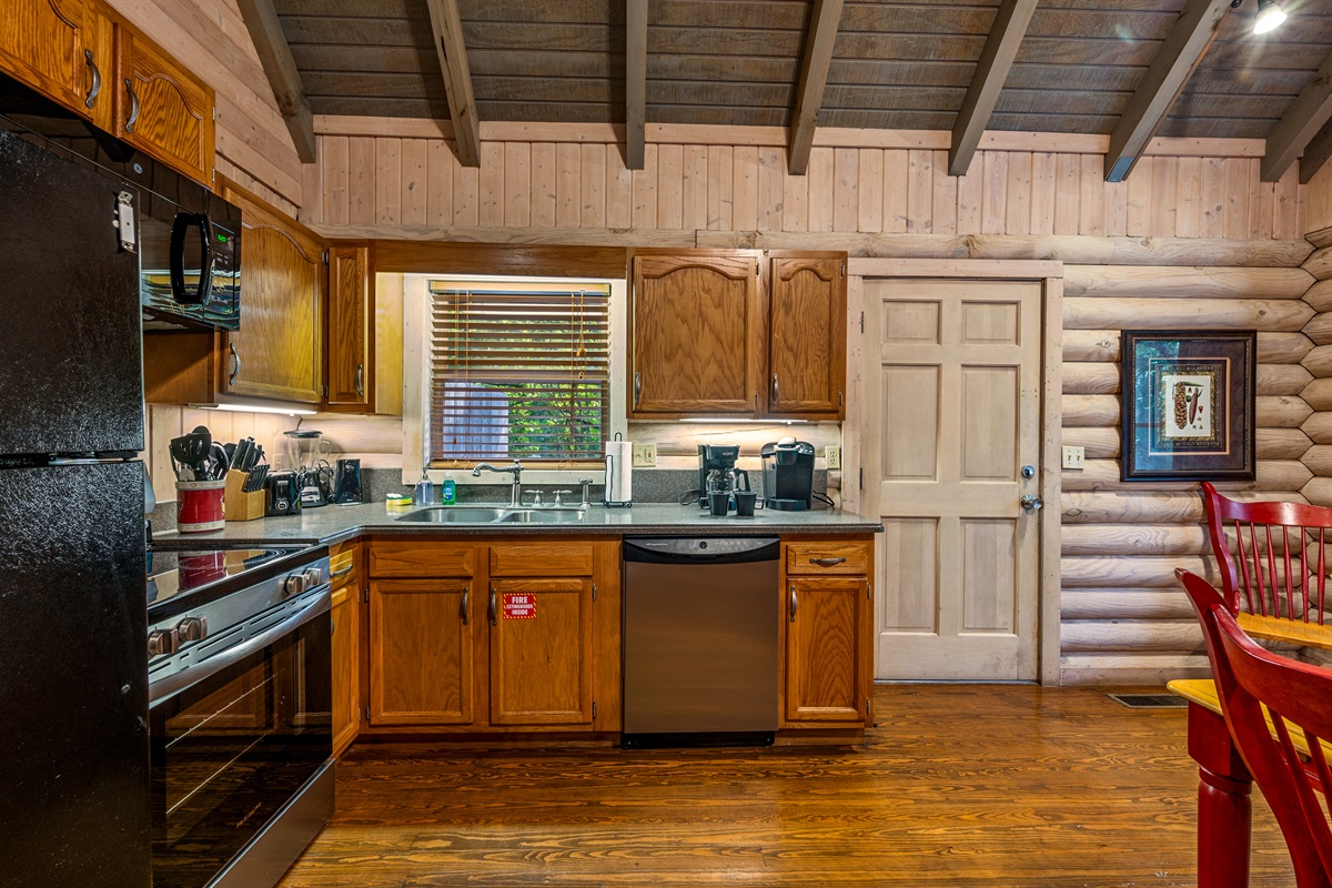 Whip up delicious meals in your fully-equipped kitchen at this mountain retreat!