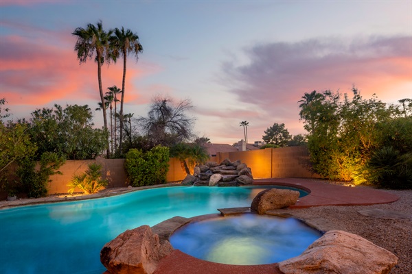Relax to the sound of the waterfall.