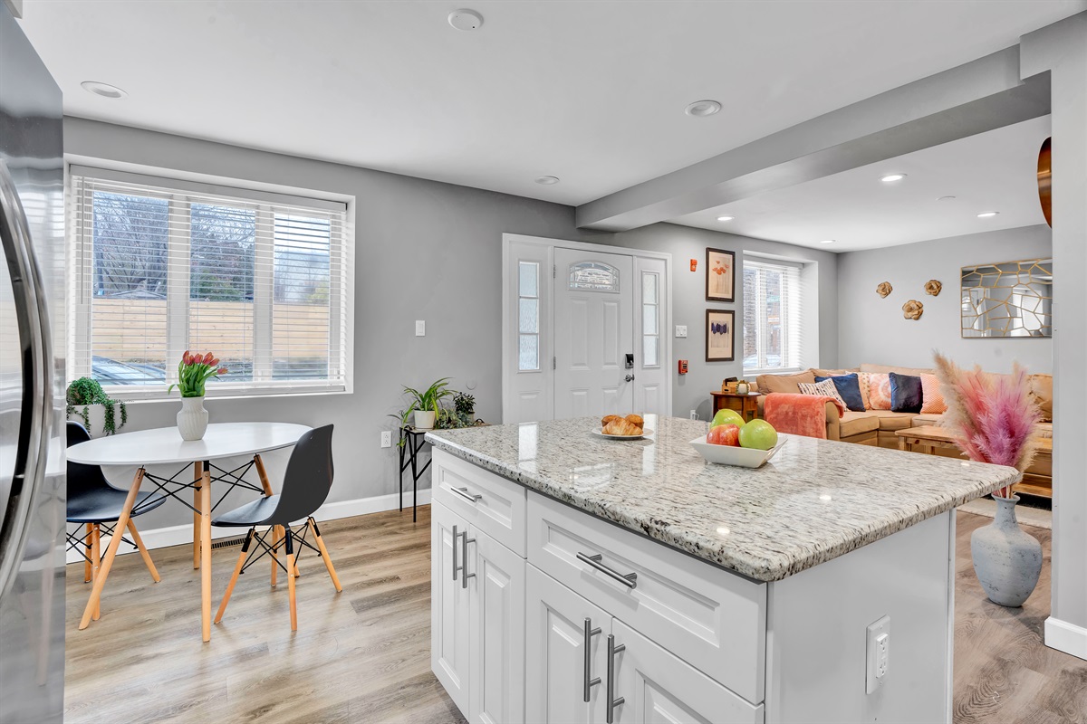 Gather, connect, and unwind. The open-concept kitchen and dining area make it easy to enjoy meals, conversations and quality time together