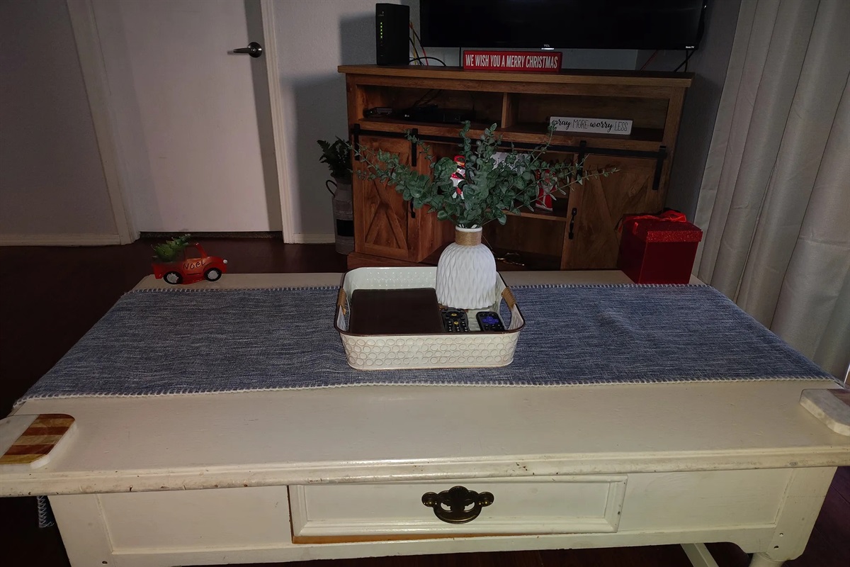 Nestled in holiday joy.