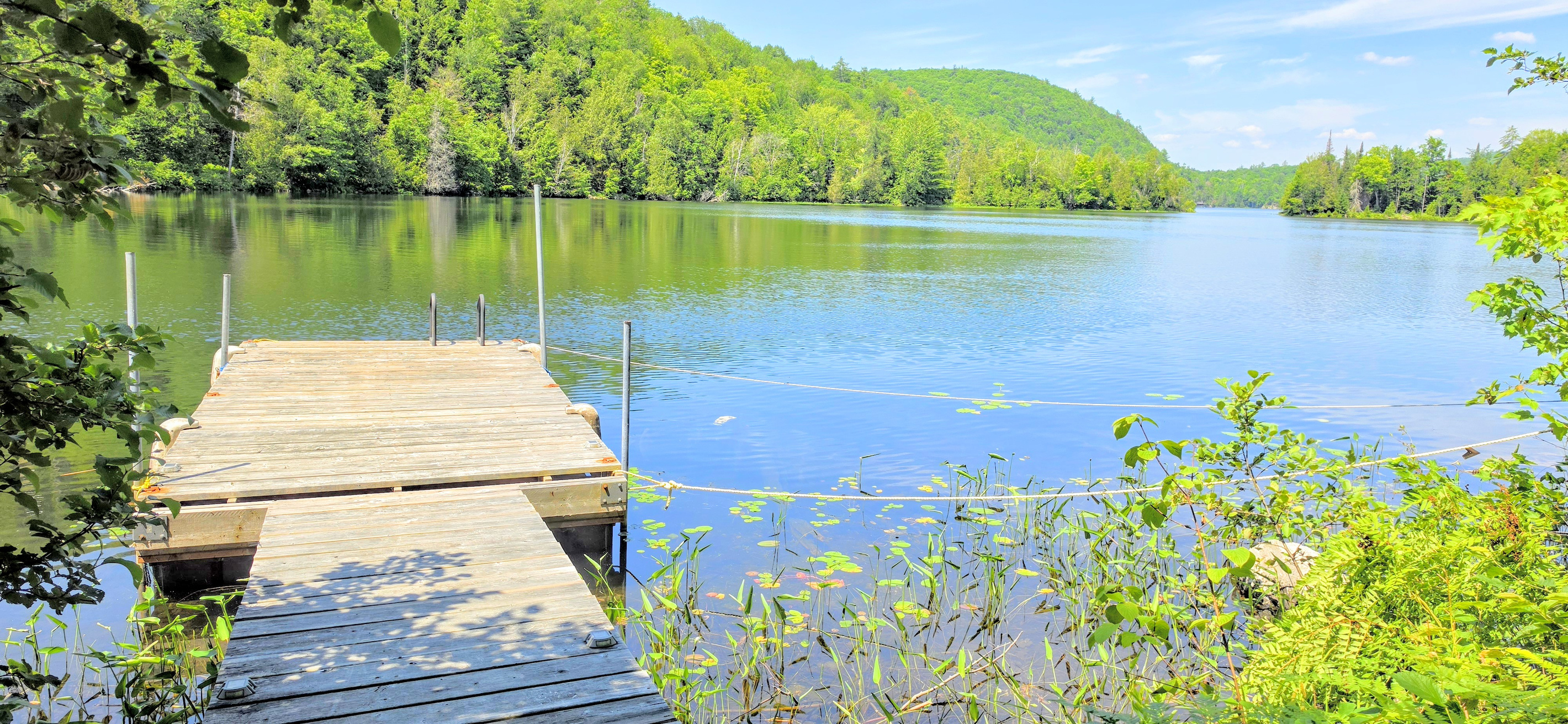 Dock and view of lake from lower deck