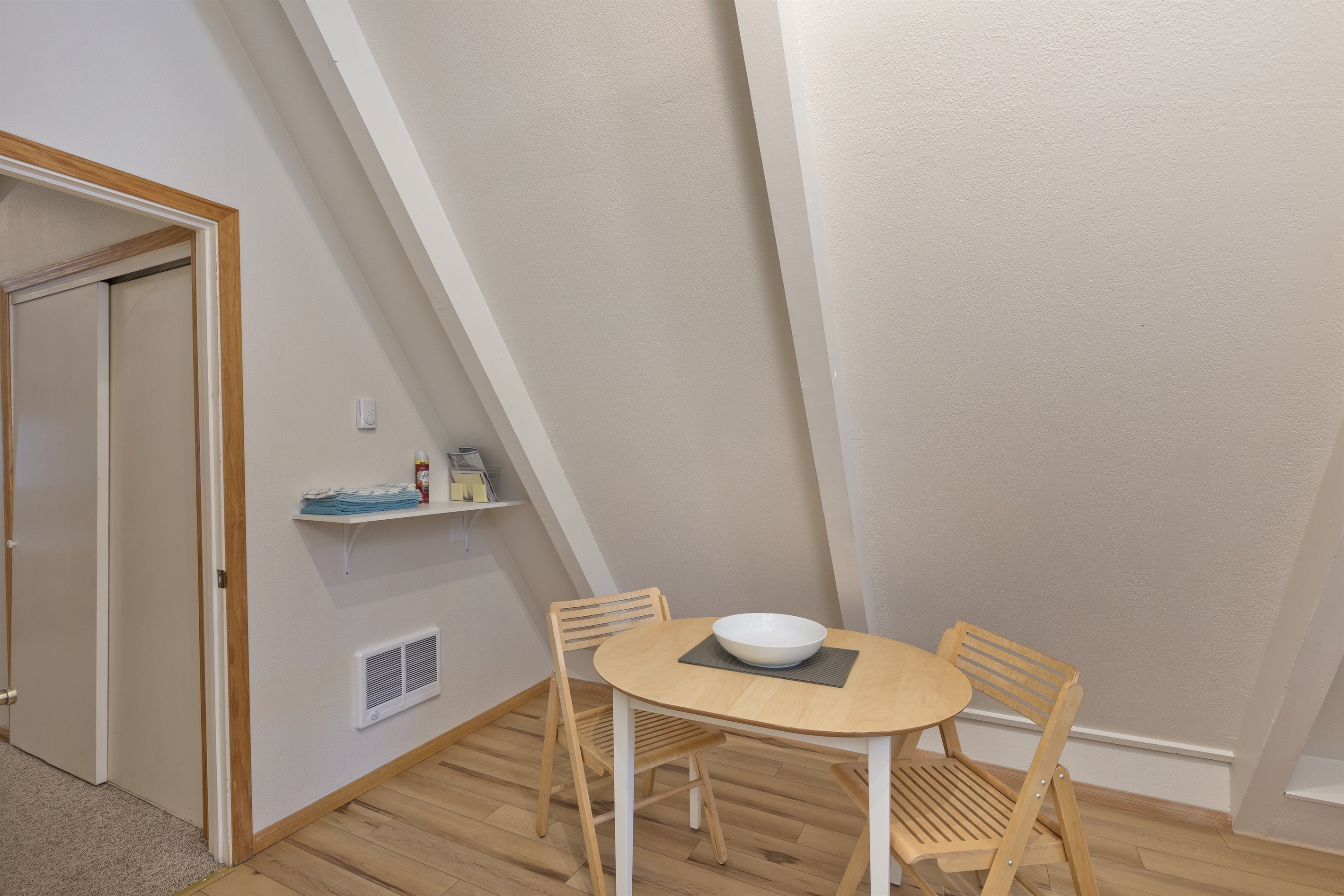 Small dining table for breakfast before your big day of adventure