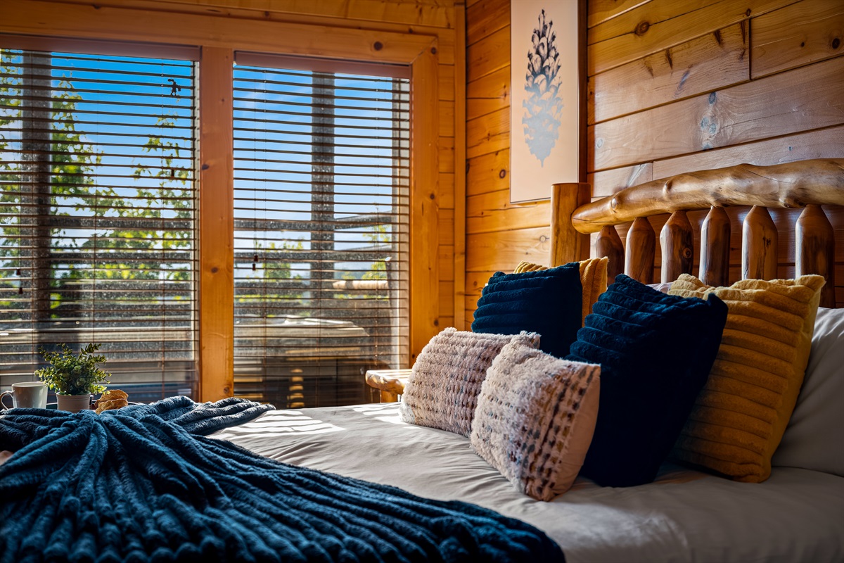 Main floor king BR 2 suite with private deck