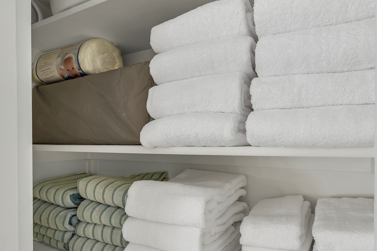 Upstairs Hall Closet with Baby Bath and Pack N' Play