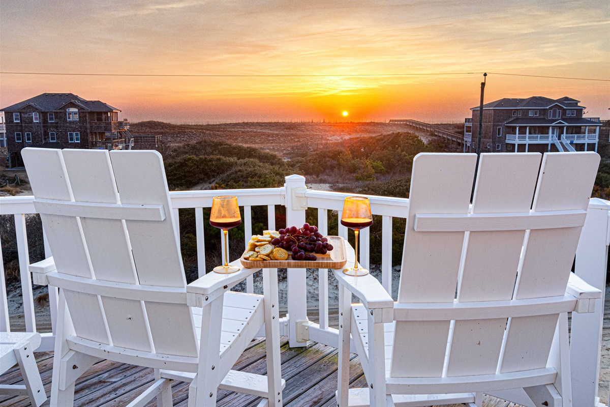 Enjoy the sunrise on the front deck