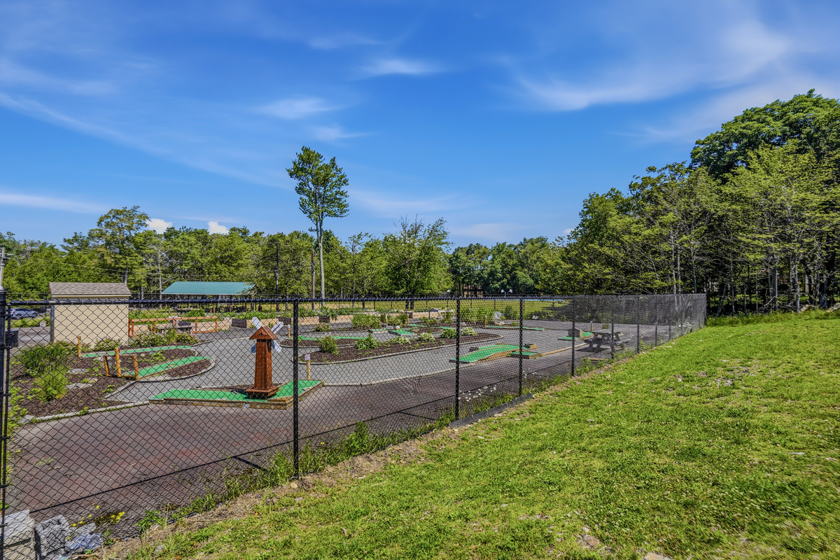 Community mini-golf and recreational courts — fun for all ages