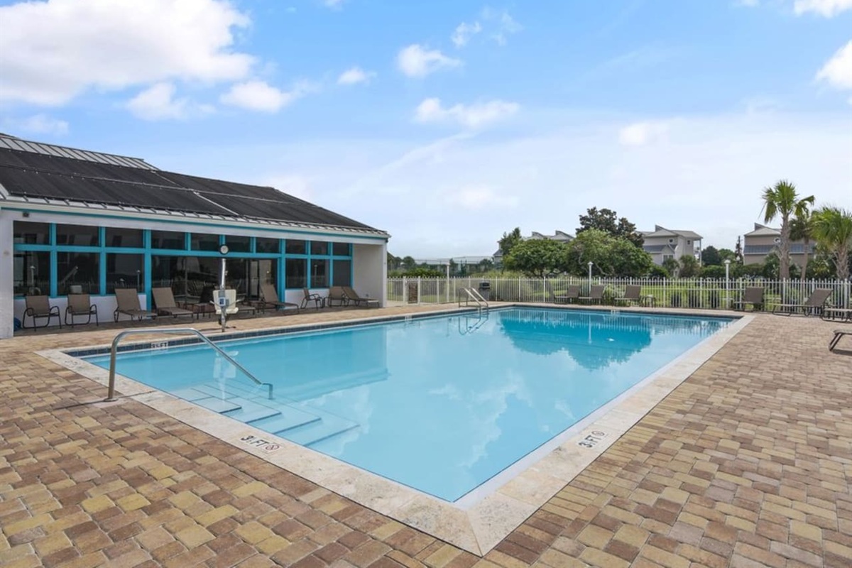 Just 85' to the community pool