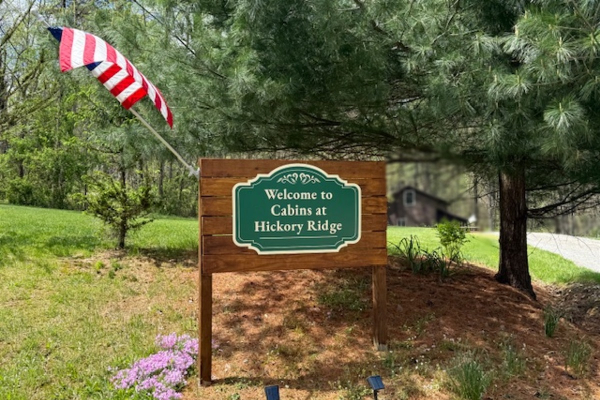 You will drive past this sign on the way up to the Lodge.