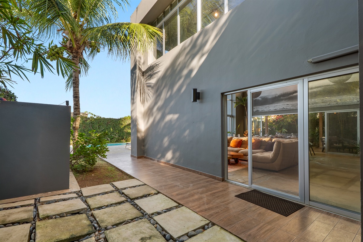 Outdoor entrance with easy access to the living area.