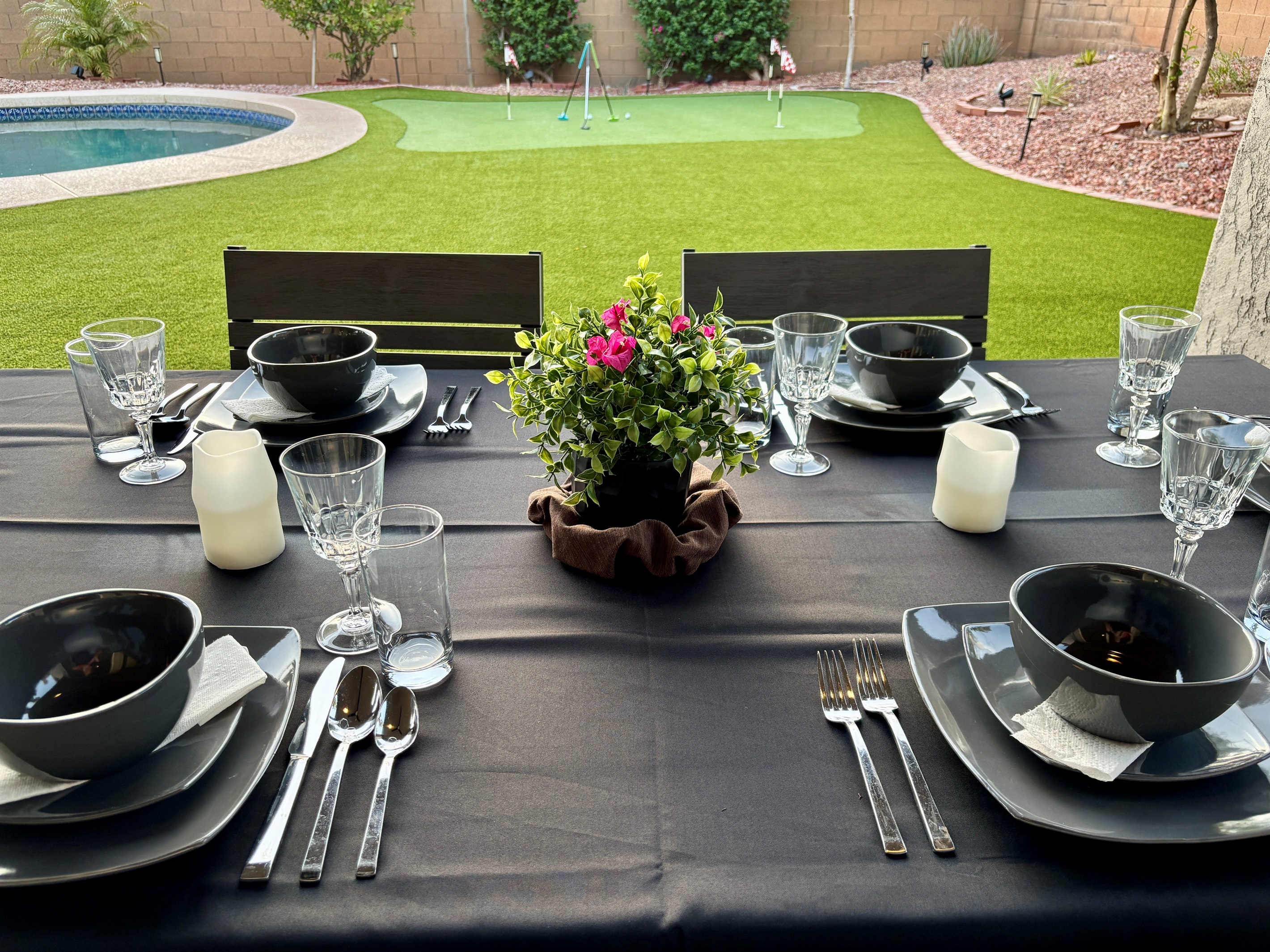 Outside dining table