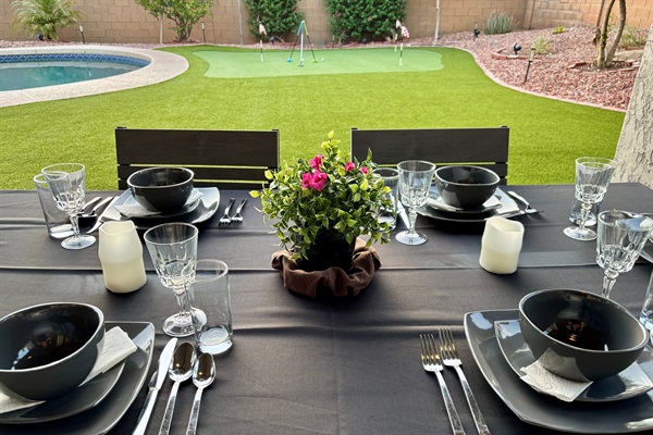 Outside dining table