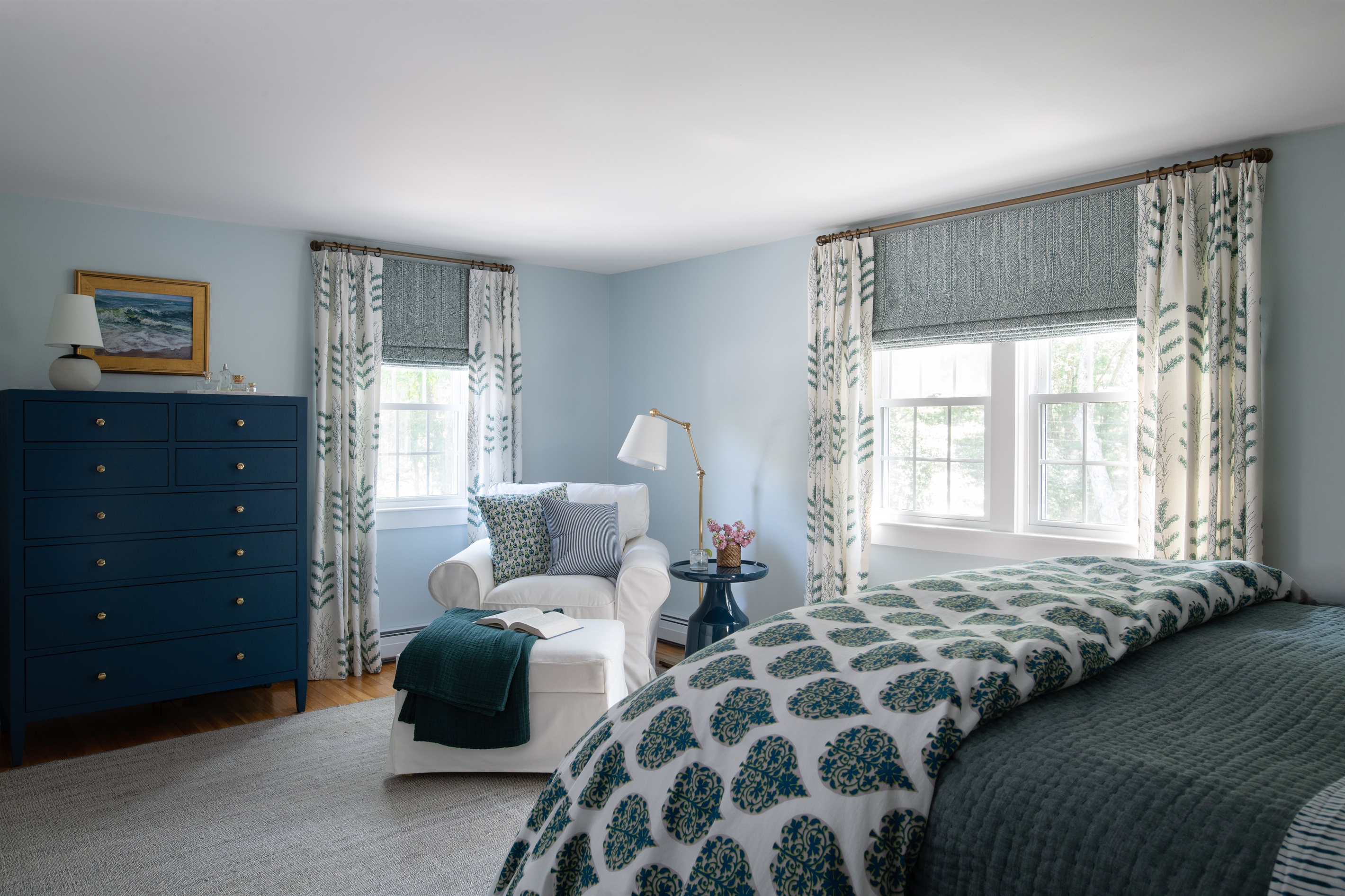 Comfortable queen bed in Bedroom 1, perfect for a good night’s sleep.