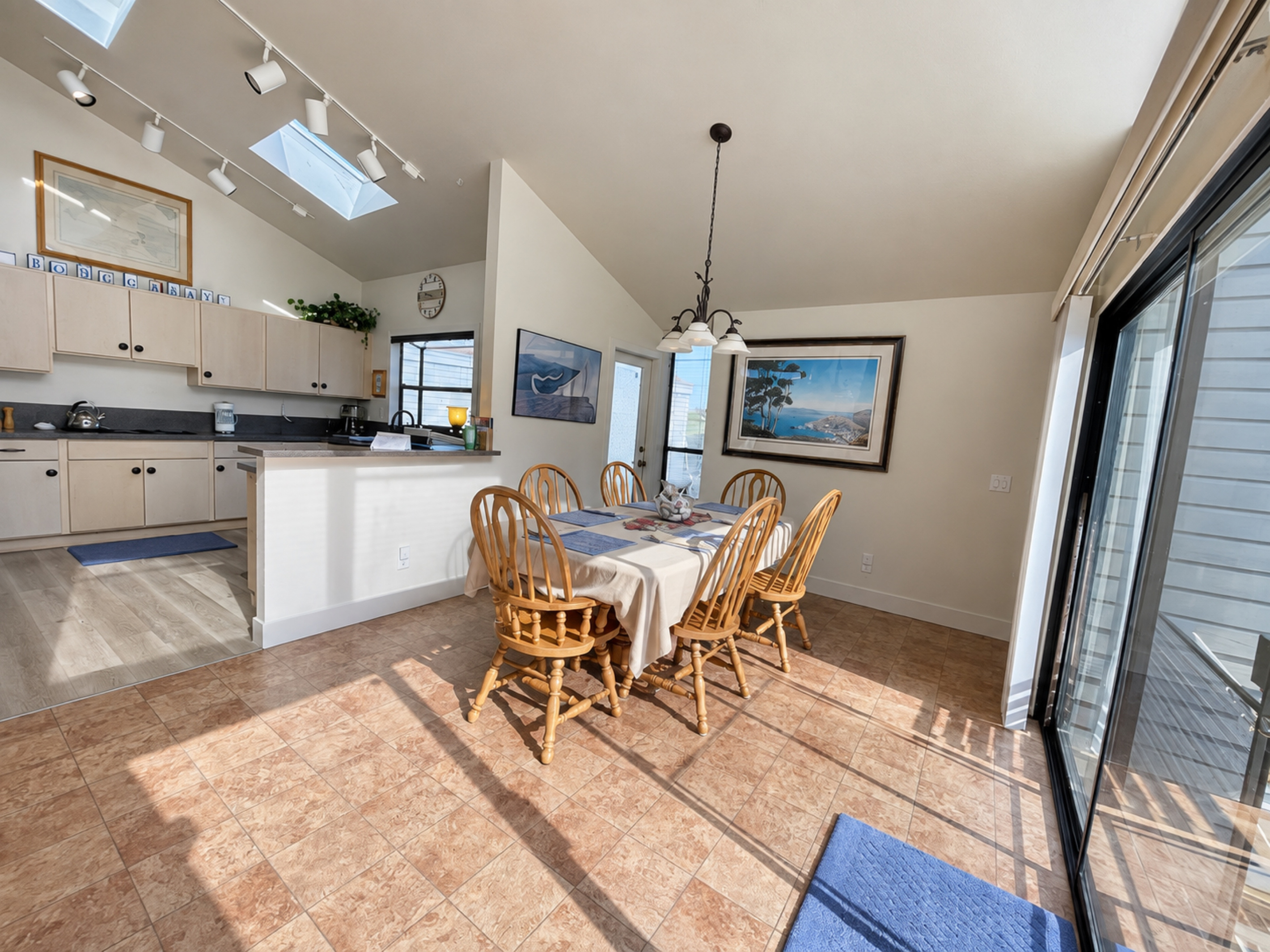 Dining area with seating for 8
