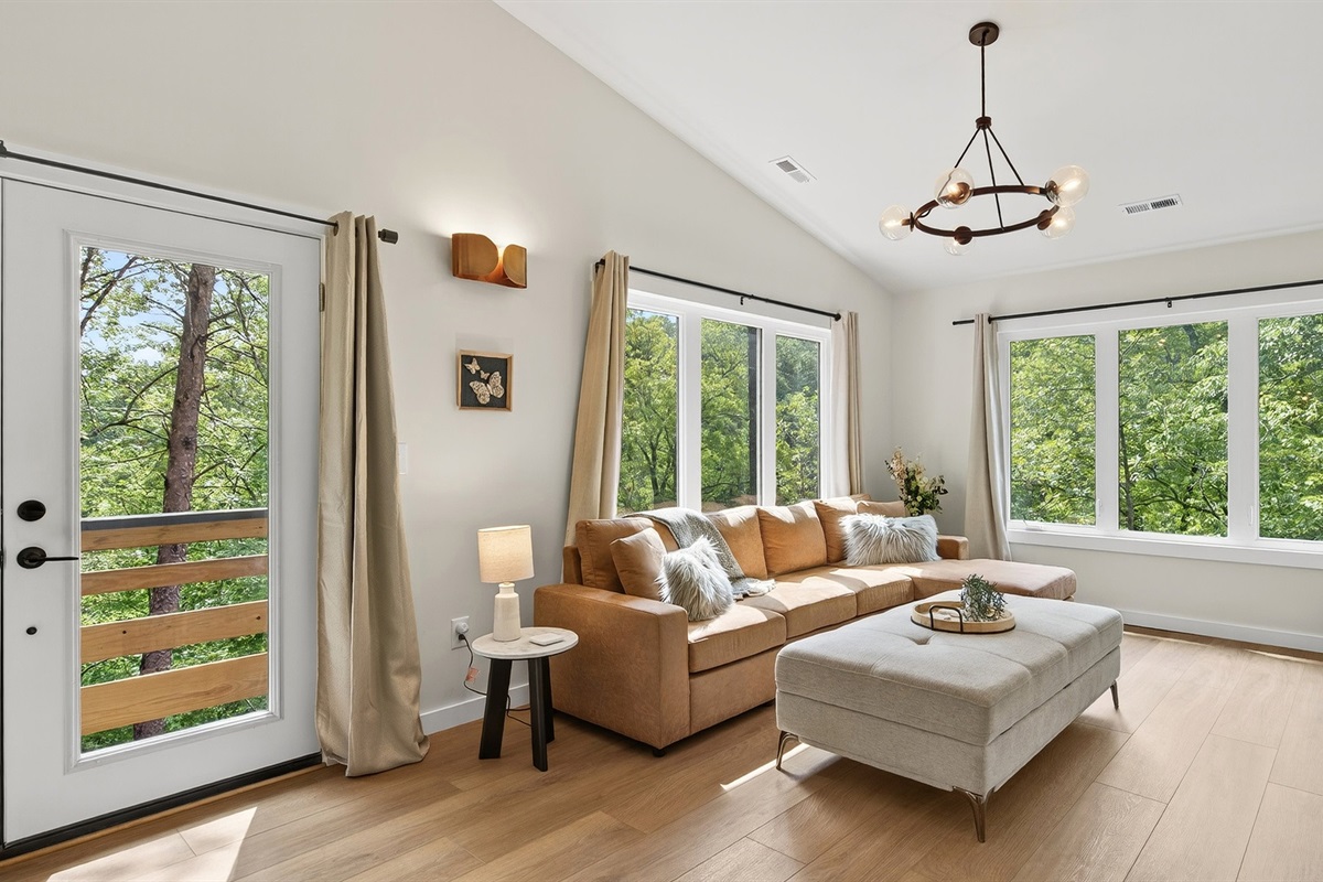 Cozy seating in the living room