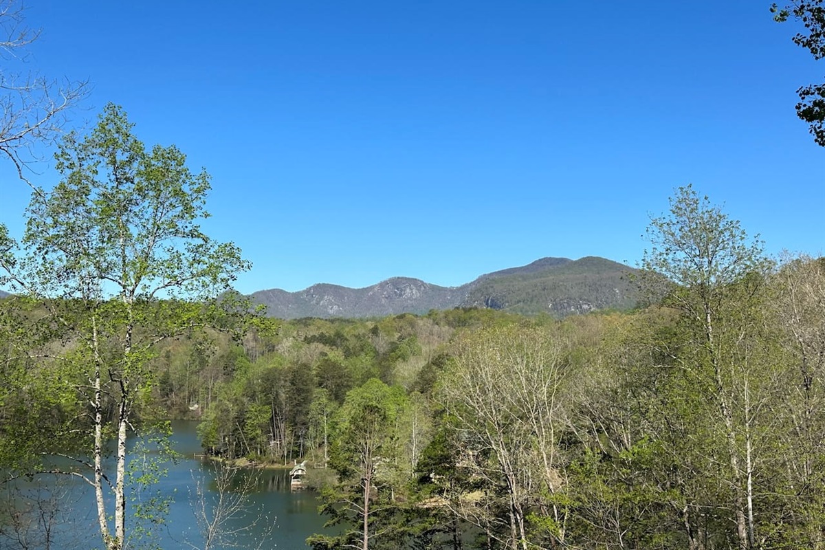 Spring view from cabin balcony